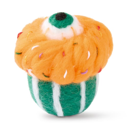 Eyeball Cupcake Halloween Needle Felting Kit by Loops & Threads®